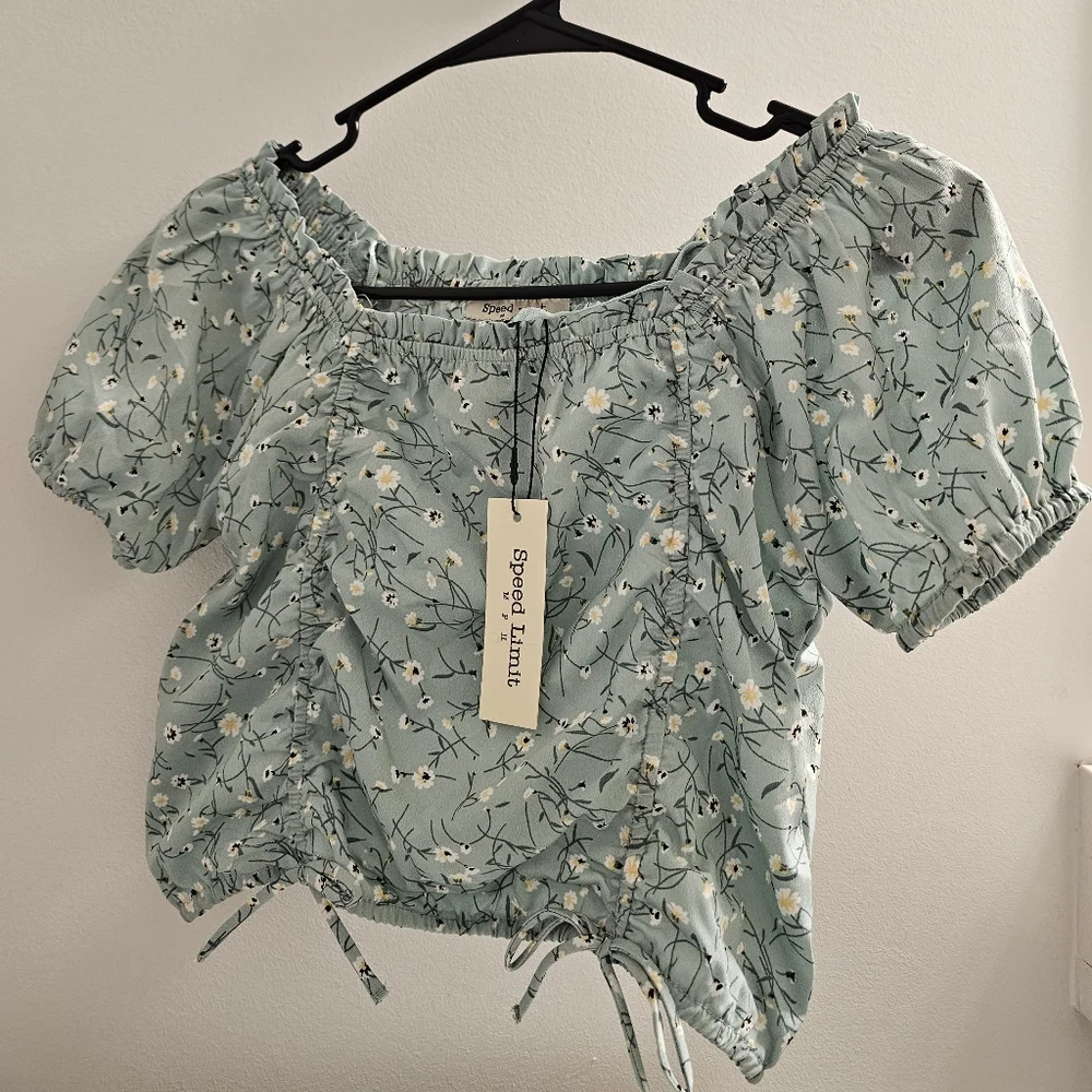 Speed limit crop top shirt, 14/16 kids size, Women's XS - Picture 1 of 4